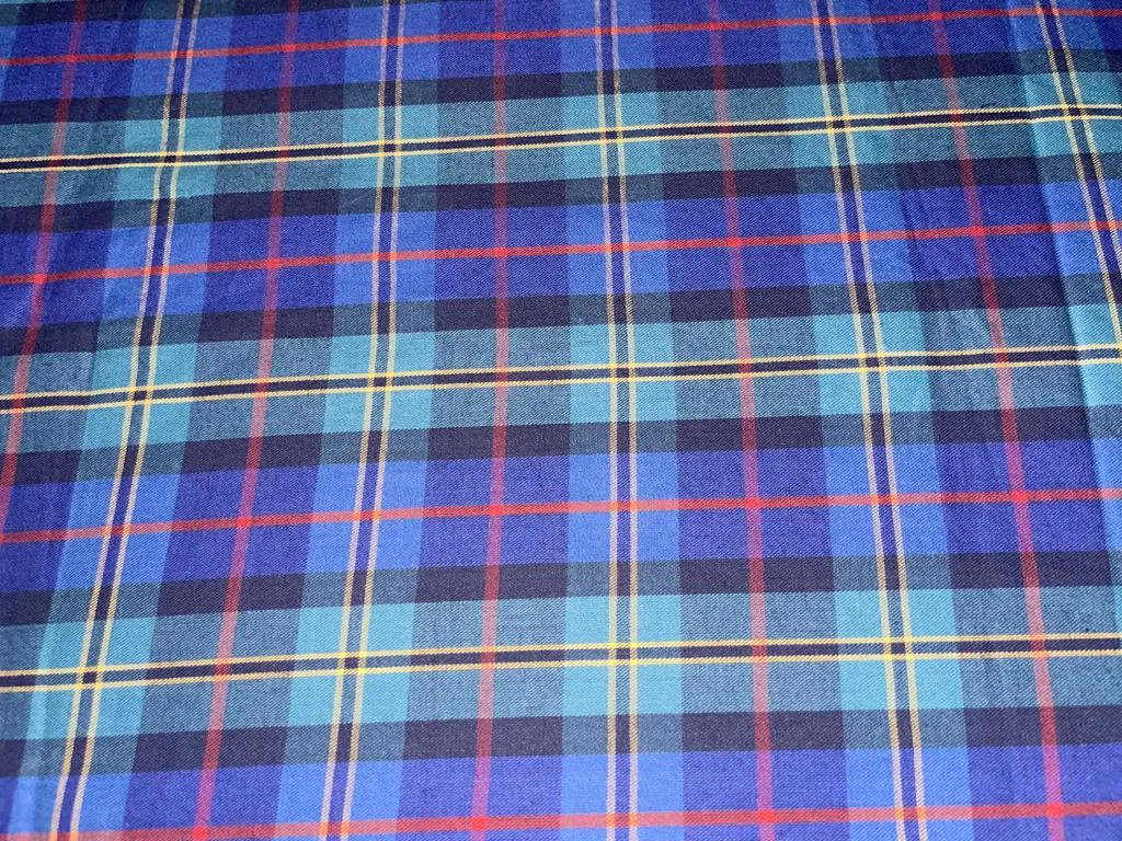 100% Cotton Twill fabric Multi color Plaids 58" wide [15280]