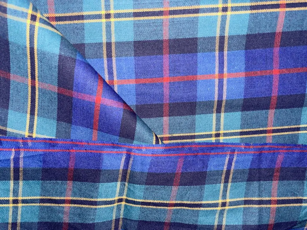 100% Cotton Twill fabric Multi color Plaids 58" wide [15280]