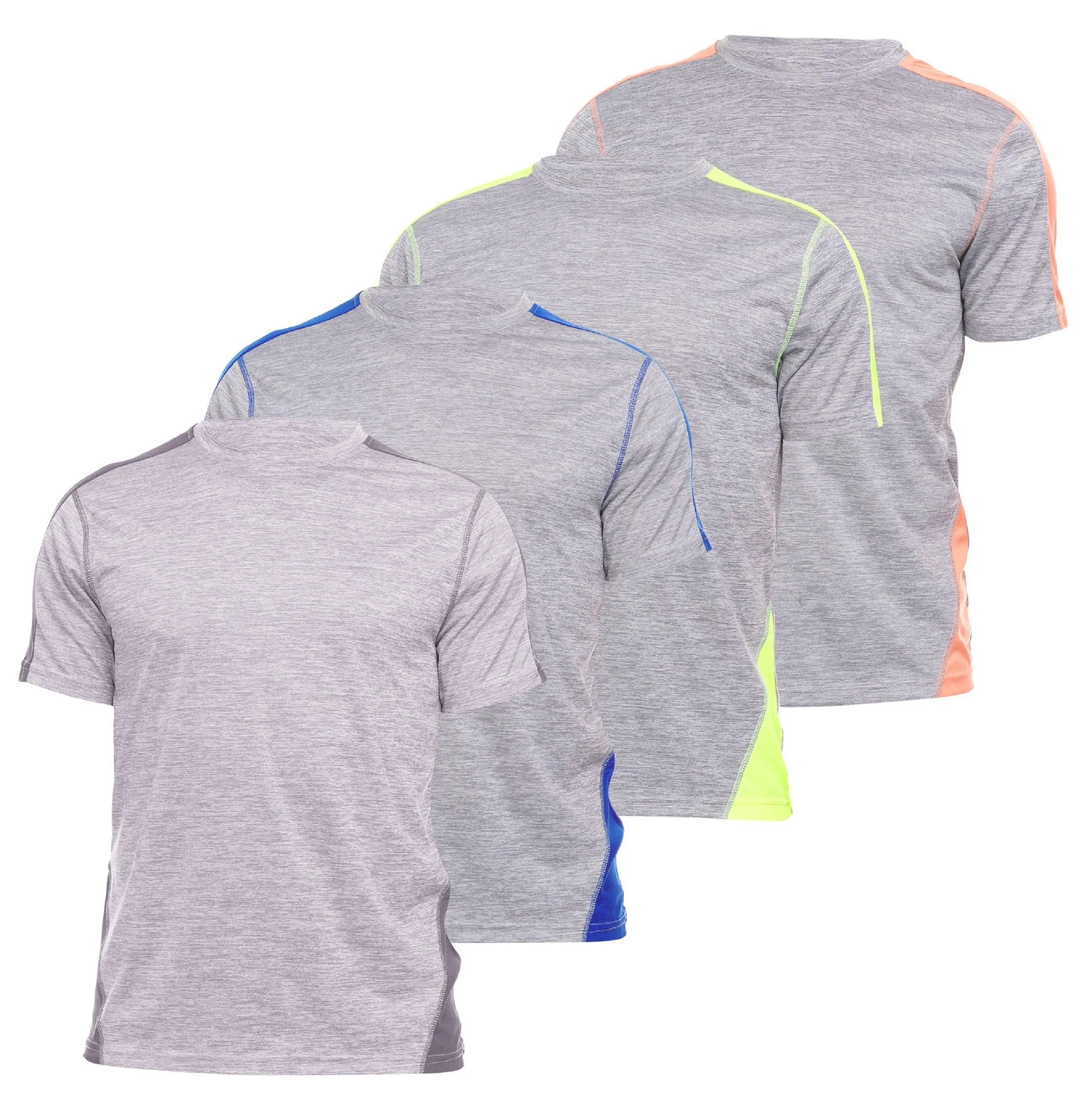 4 Pack: Daresay Mens Dri Fit Shirts Moisture Wicking Tshirt For Men Gym Shirts For Men (up to Size 3X)