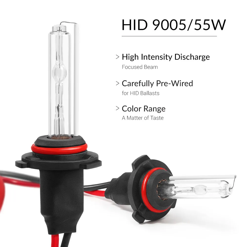 55W HID 9005 (H10) AC Conversion Kit with Slim Digital Ballasts