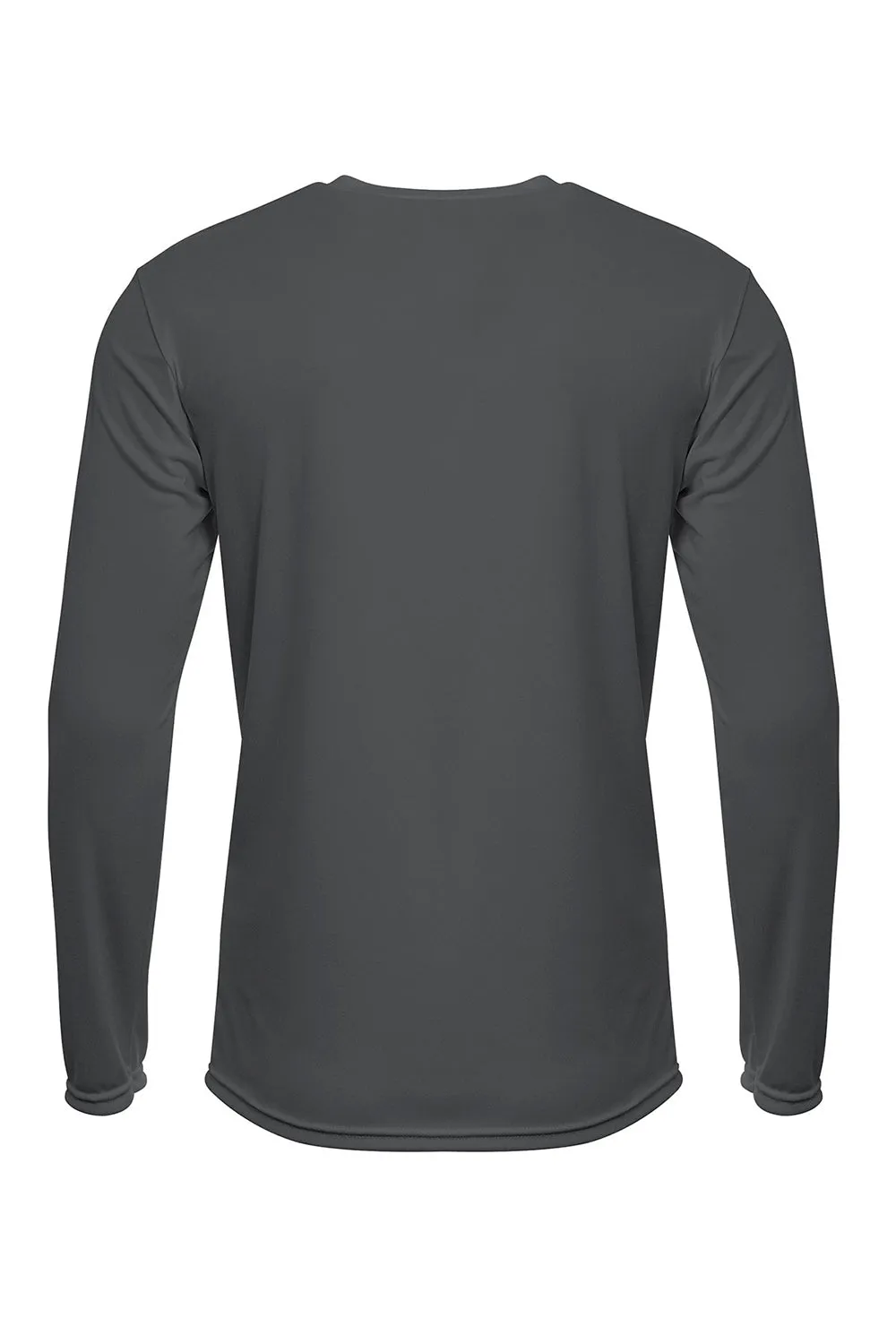 A4 Mens Sprint Moisture Wicking Long Sleeve Crewneck T-Shirt - Graphite Grey