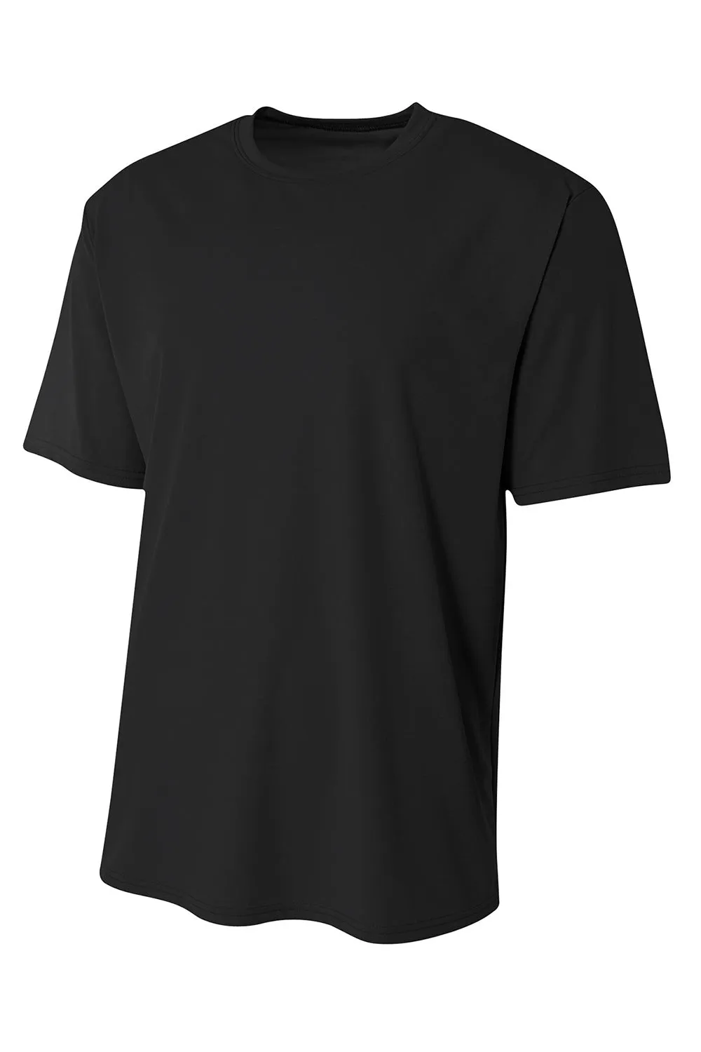 A4 Youth Sprint Performance Moisture Wicking Short Sleeve Crewneck T-Shirt - Black