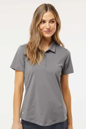 Adidas Womens Ultimate Moisture Wicking Short Sleeve Polo Shirt - Grey