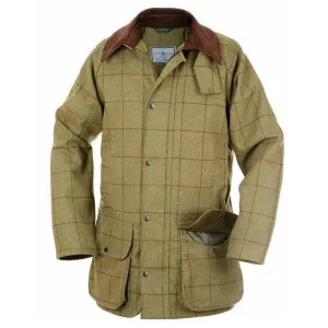 Alan Paine Rutland Mens Tweed Waterproof Shooting Coat - Lichen