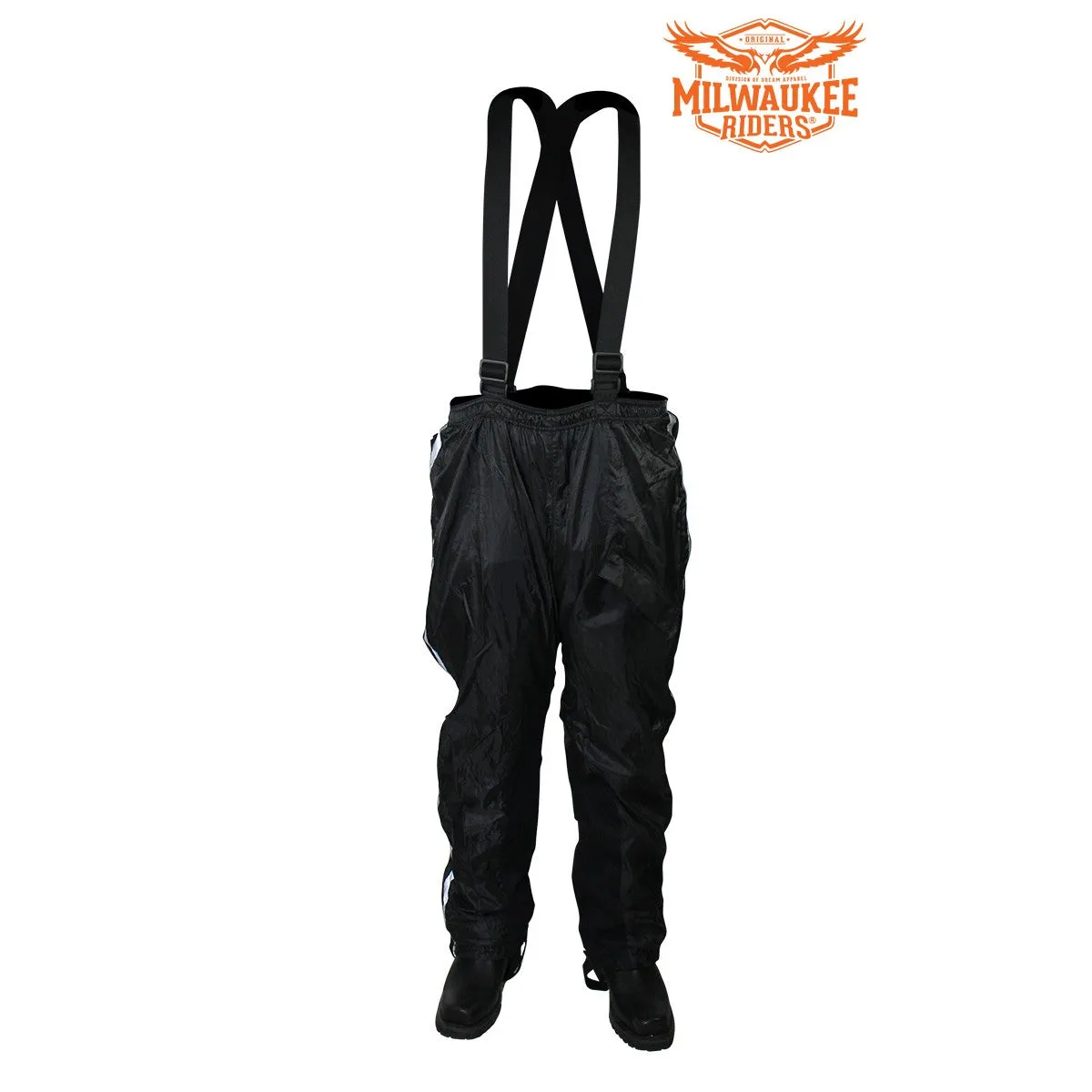 All Black Two-Piece Textile Rain Suit By Milwaukee Riders®