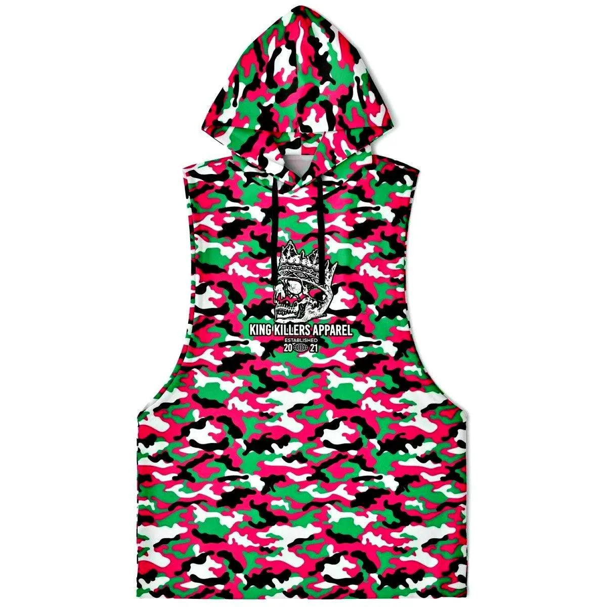 Athletic Drop Armhole Hoodie - Watermelon Camouflage