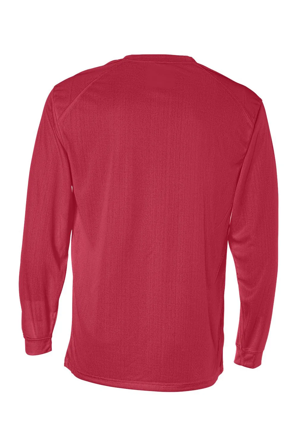 Badger Mens B-Core Moisture Wicking Long Sleeve Crewneck T-Shirt - Red