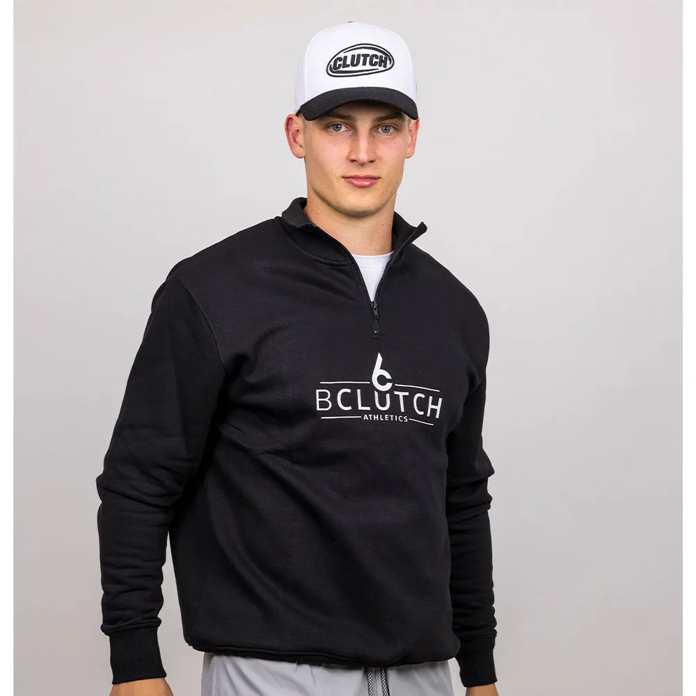 BCLUTCH ATHLETICS BLACK QUARTER ZIP