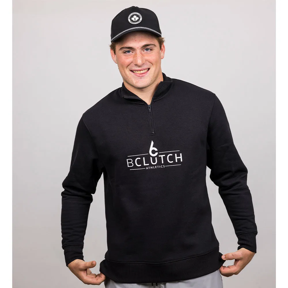 BCLUTCH ATHLETICS BLACK QUARTER ZIP