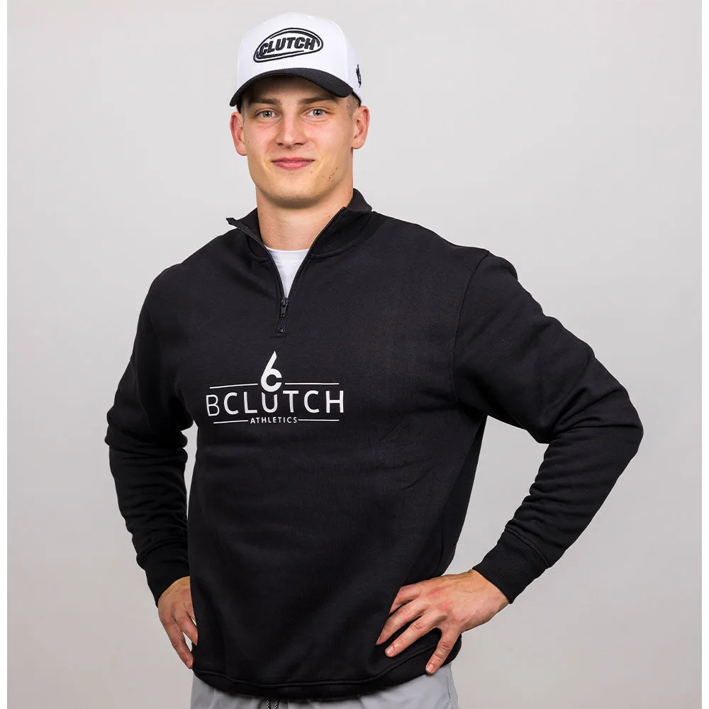 BCLUTCH ATHLETICS BLACK QUARTER ZIP