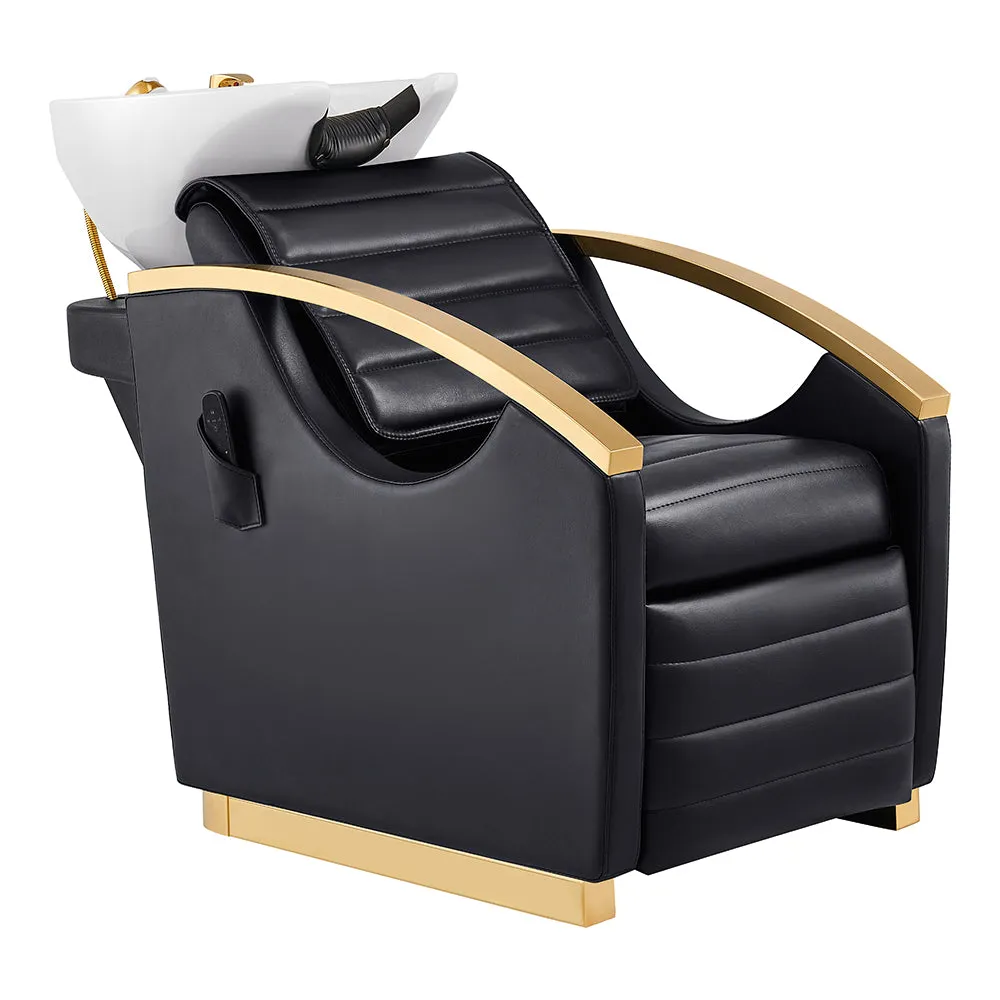 Beauty Salon Electrical Massage Backwash basin adjustable chair- Bella-Gold