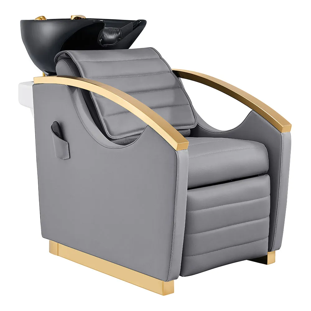 Beauty Salon Electrical Massage Backwash basin adjustable chair- Bella-Gold