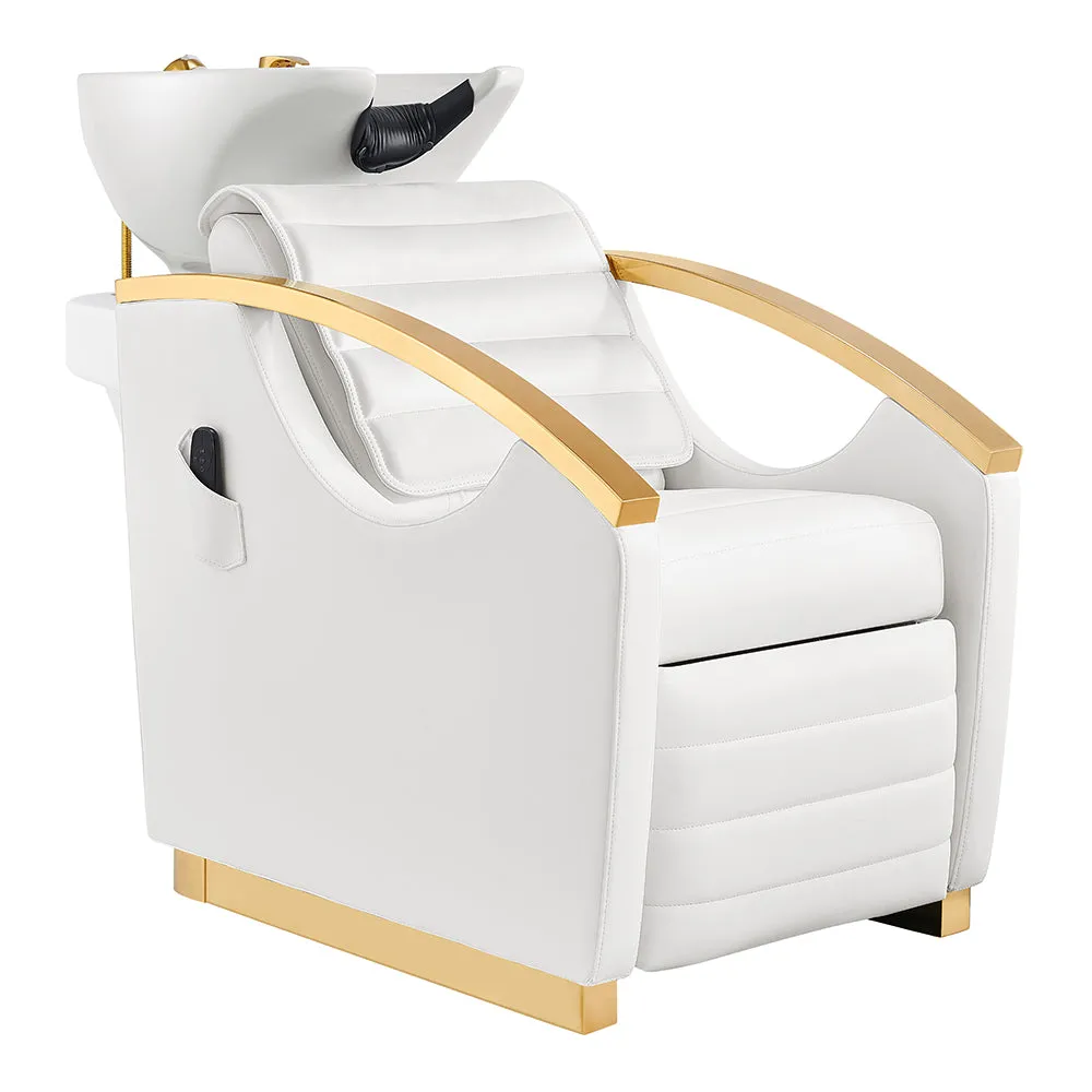 Beauty Salon Electrical Massage Backwash basin adjustable chair- Bella-Gold