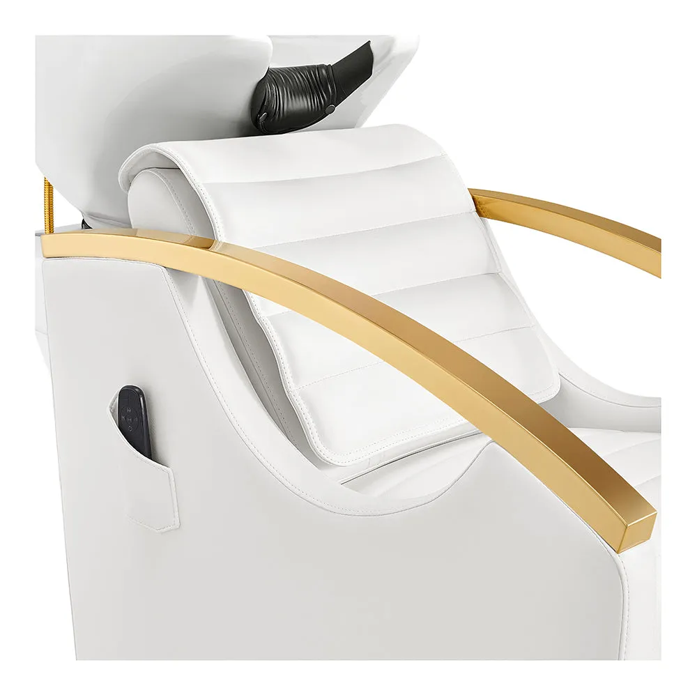 Beauty Salon Electrical Massage Backwash basin adjustable chair- Bella-Gold