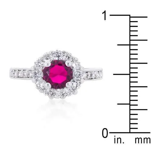 Bella Birthstone Engagement Ring in Pink