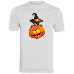 Black Cat & Pumpkin Youth Moisture-Wicking Tee