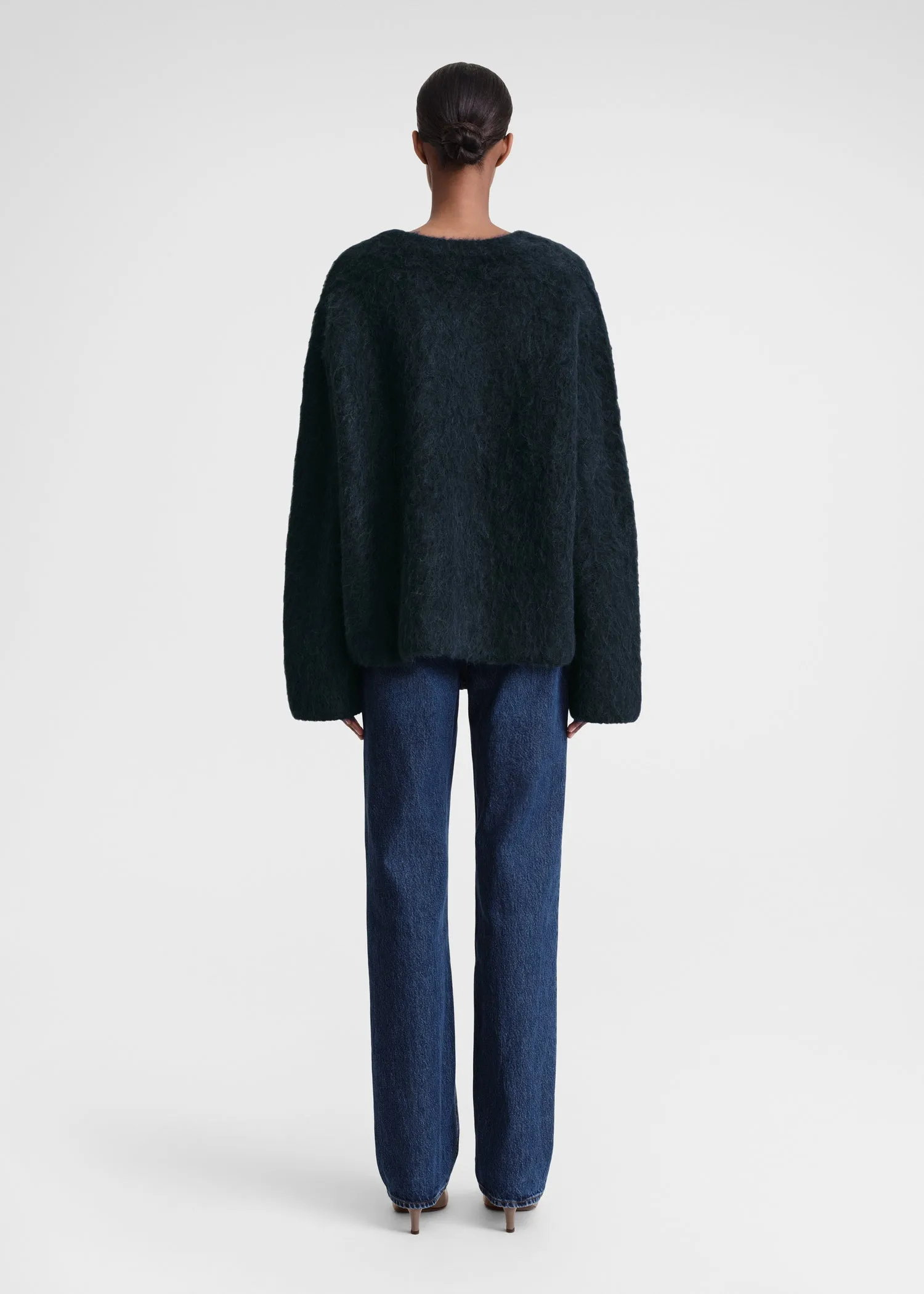 Boxy alpaca knit navy