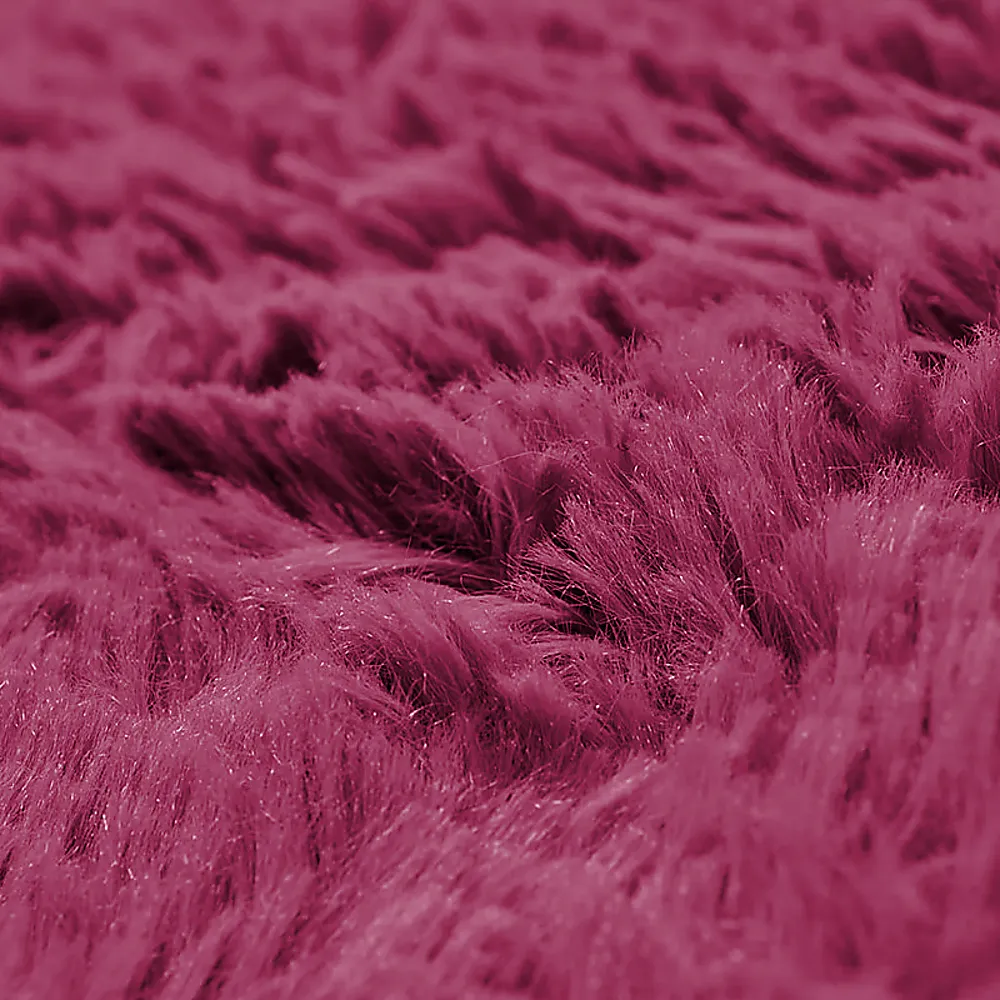 Burgundy Shaggy Rug 230x160cm, Non-Slip Polyester, 3 Layers