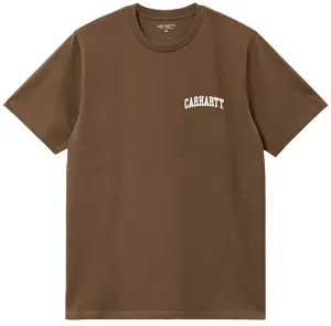 Carhartt WIP Mens University Script T Shirt Lumber White