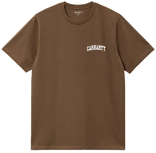 Carhartt WIP Mens University Script T Shirt Lumber White