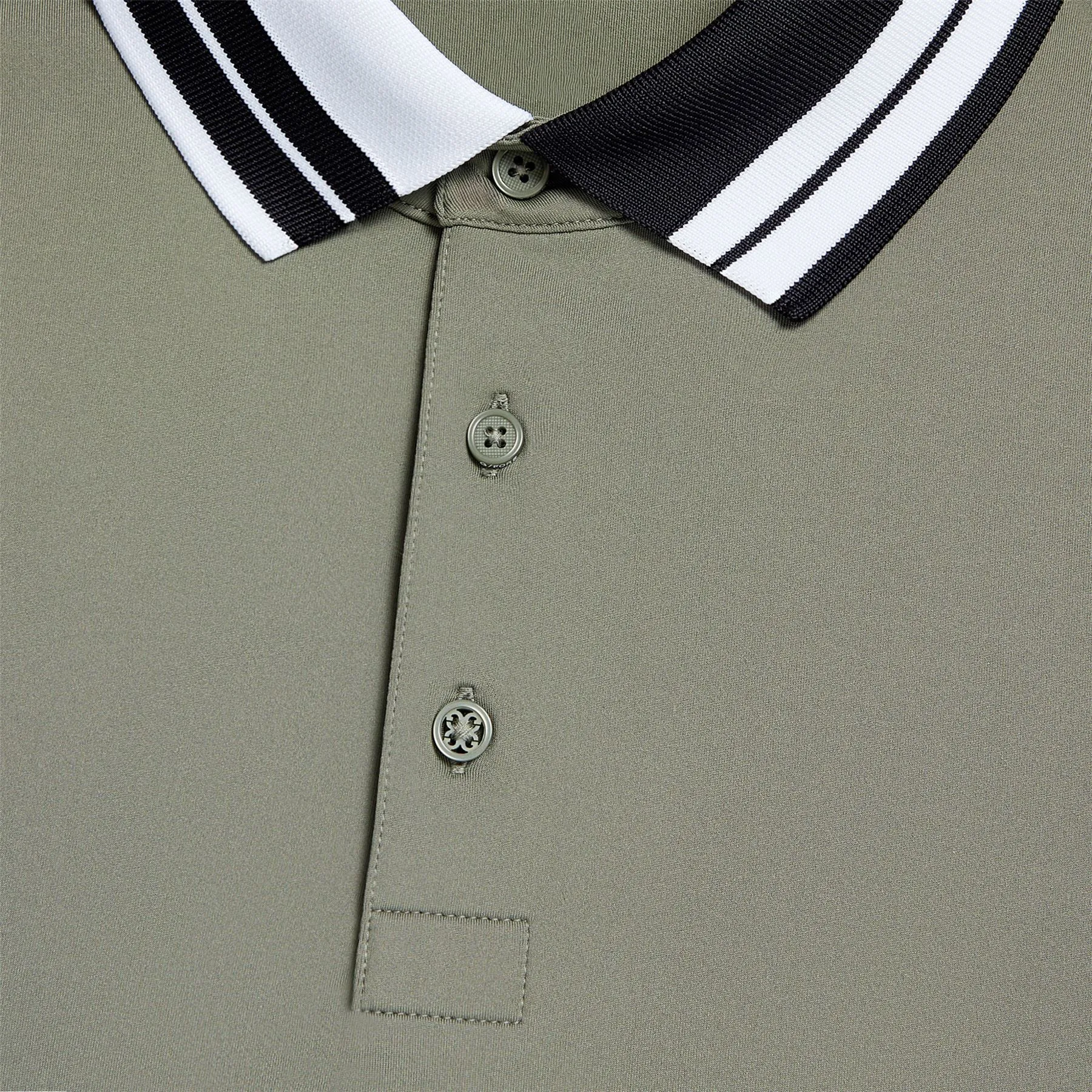 Contrast Striped Collar Tech Jersey Polo Isle - SS24