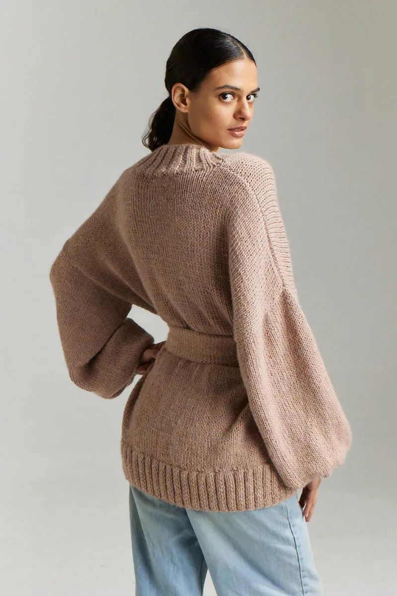 Demoiselle Tie Cardi | Nude