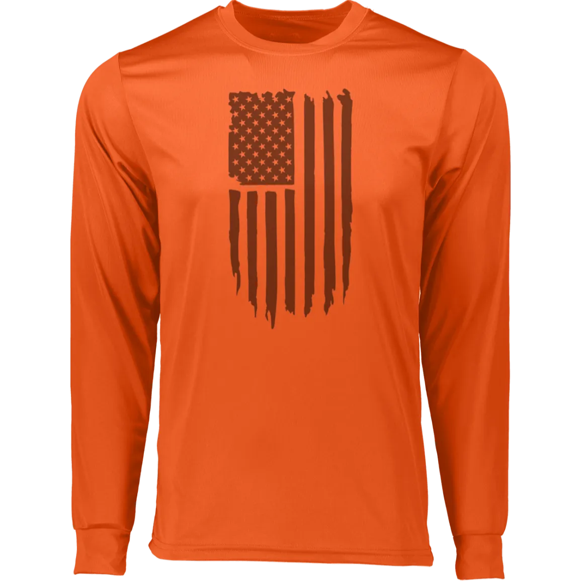 Distressed Men's Long Sleeve Moisture-Wicking Tee