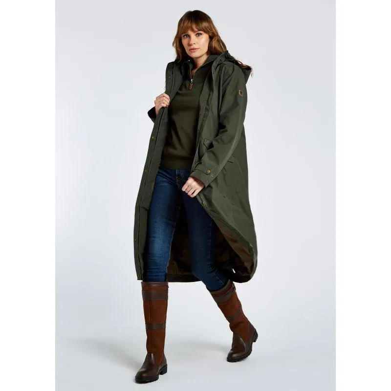 Dubarry Alderford Ladies Long Waterproof Coat - Pesto