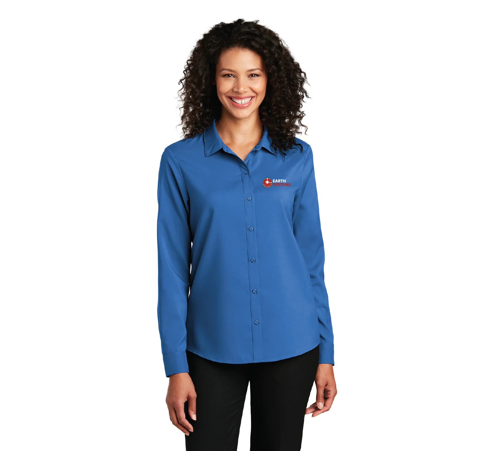 Earth Systems - Ladies Long Sleeve Performance Staff Shirt