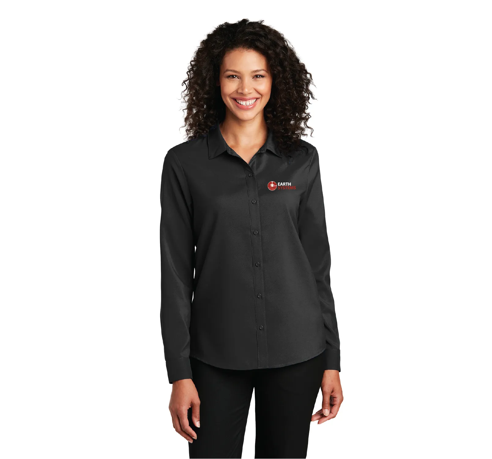 Earth Systems - Ladies Long Sleeve Performance Staff Shirt