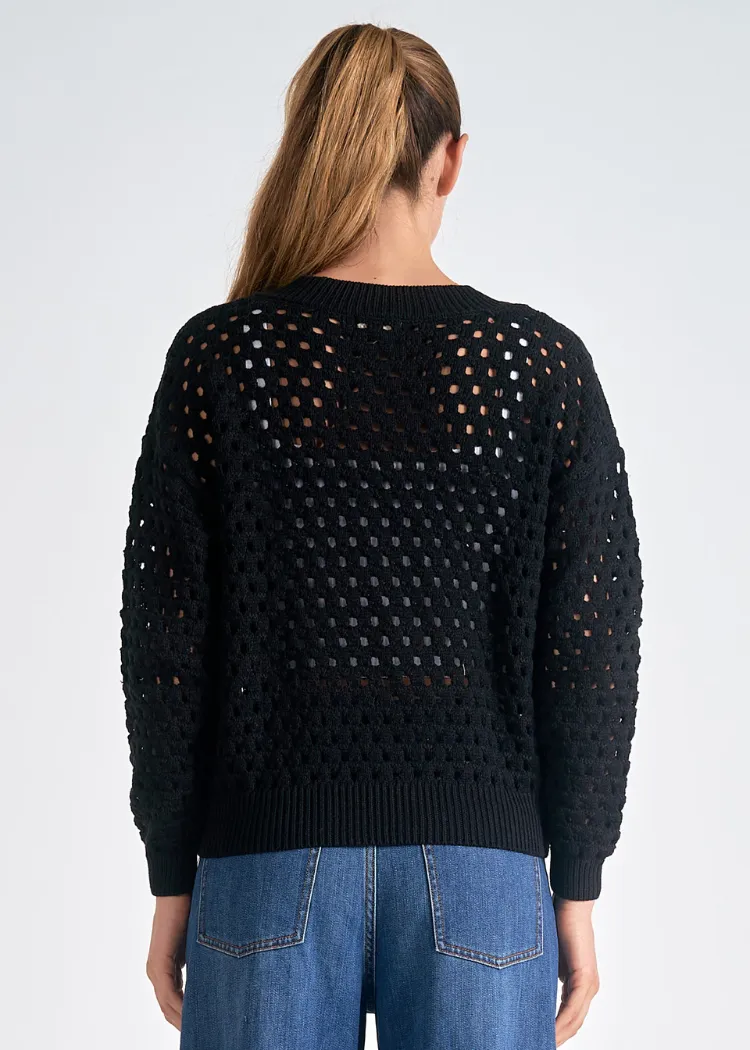 Elan Emilee Cardigan- Black