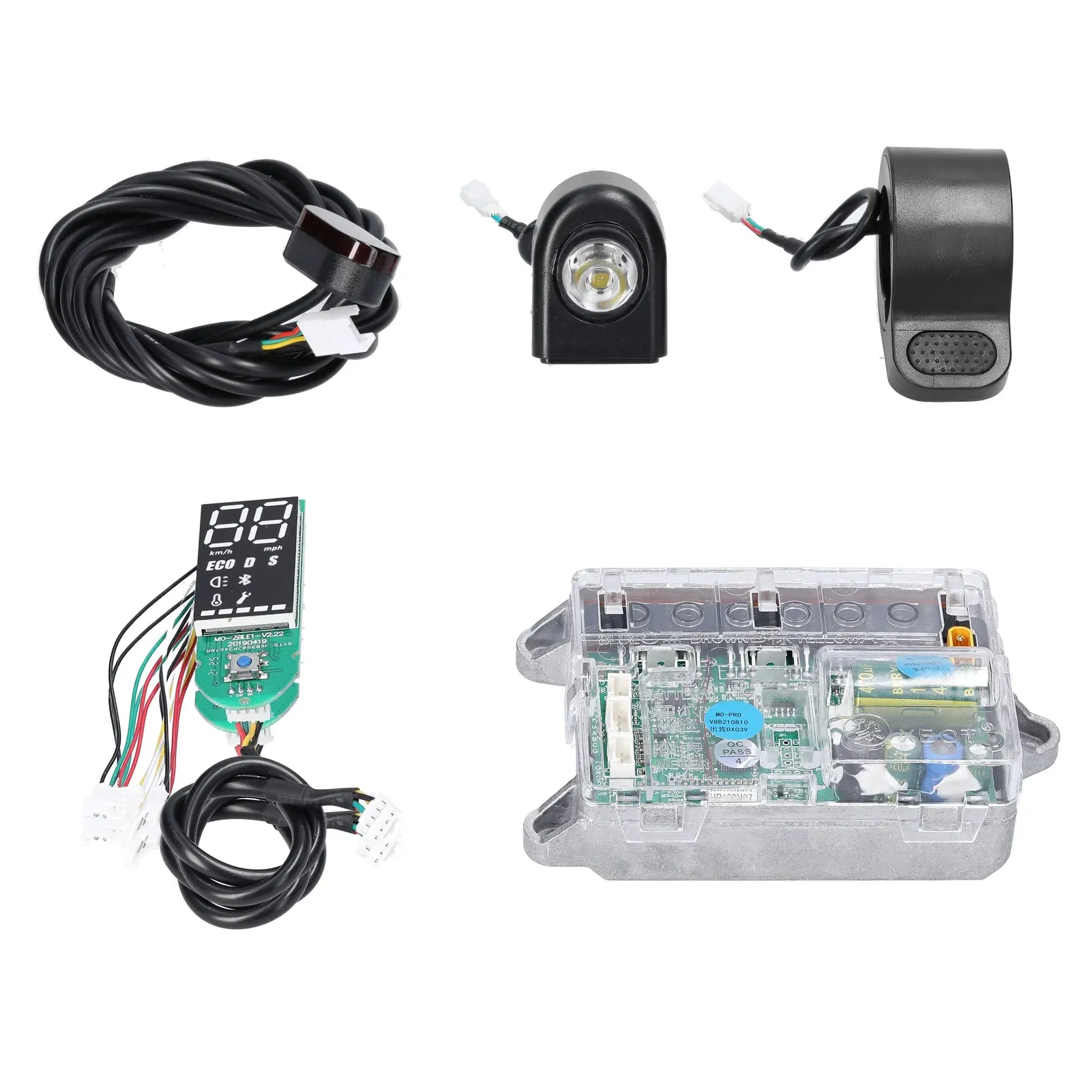 Electric Scooter Motherboard Controller BT Digital Display with Accelerator Front and Rear Light Compatible with M365/PRO