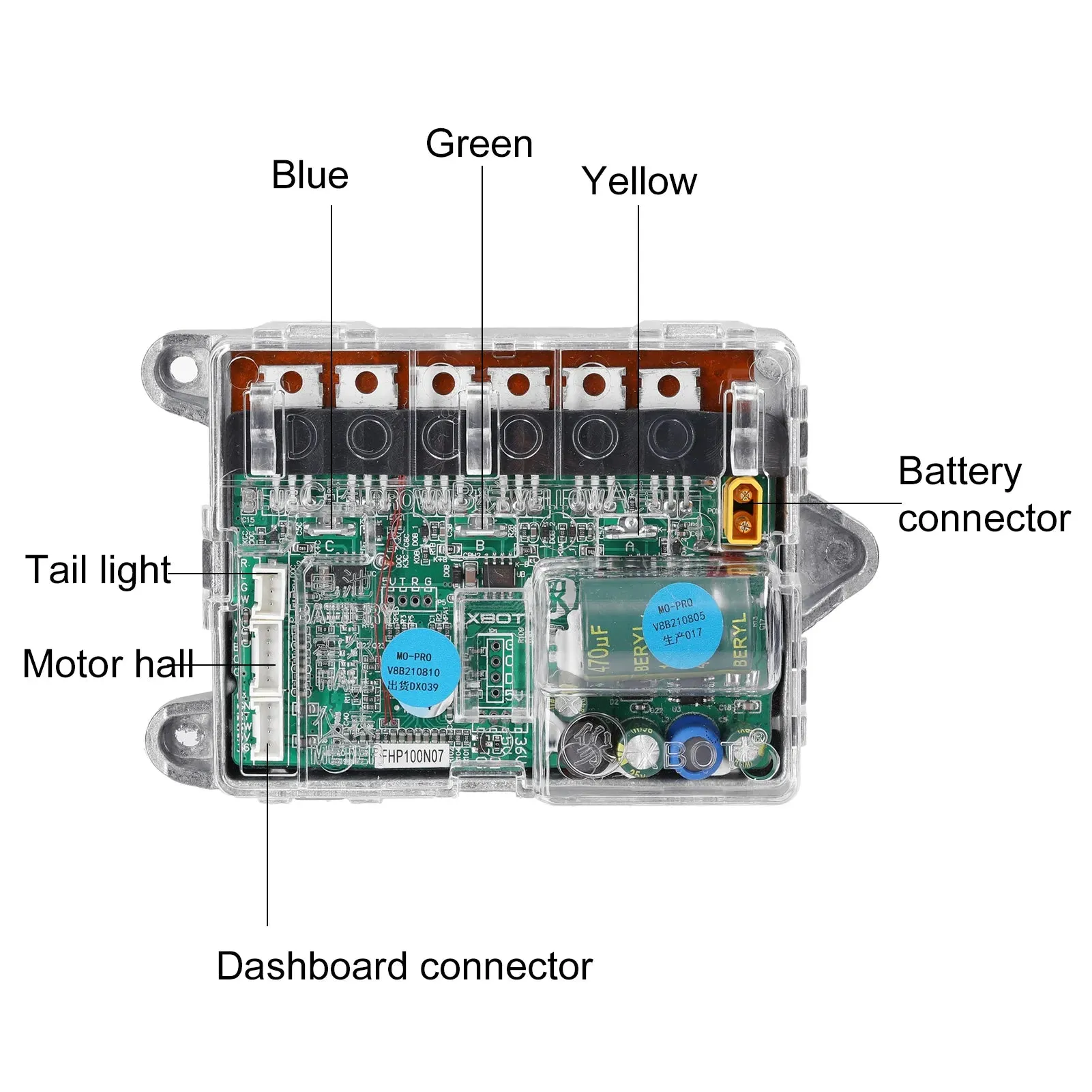 Electric Scooter Motherboard Controller BT Digital Display with Accelerator Front and Rear Light Compatible with M365/PRO