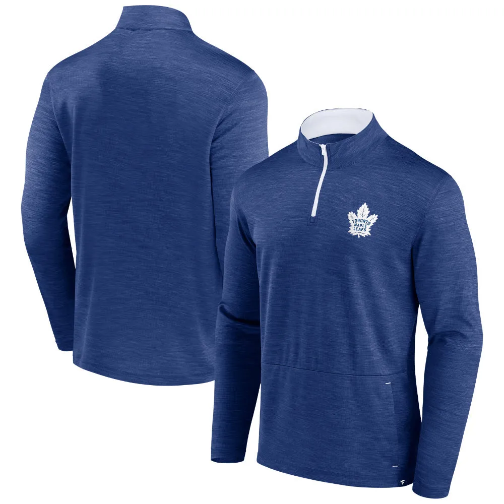 FANATICS TORONTO MAPLE LEAFS ADULT BLUE LONG SLEEVE 1/4 ZIP