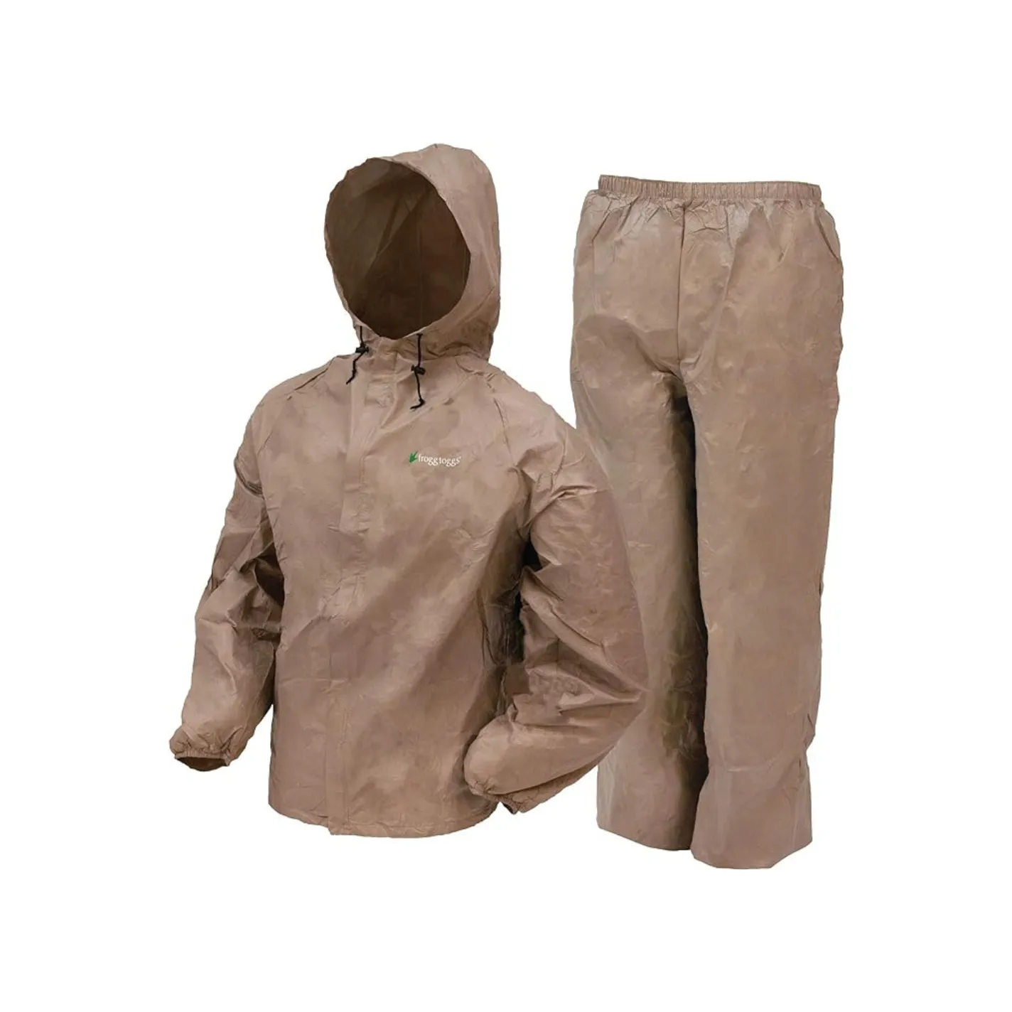 Frogg Toggs Men's Ultra-Lite2 Waterproof Jacket   Pants Rain Suit (Khaki)