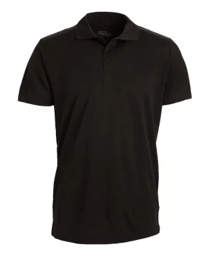 Galaxy By Harvic Men's Moisture-wicking Dry Fit Polo Shirt Without Tags, Black