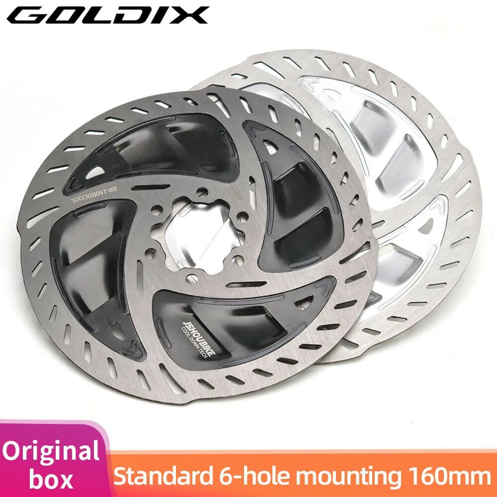 GOLDIX 6Bolt Bicycle Brake Rotor 140/160mm Disc Brake Pad for Mountain Bike Gravel and Road Bike Fast Cooling Rotor RT900