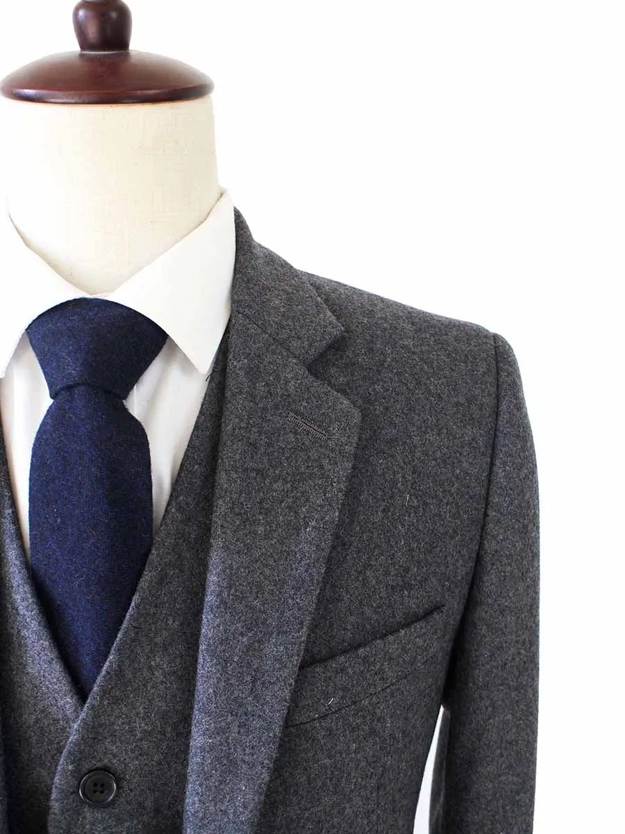 GREY TWILL TWEED 3 PIECE SUIT