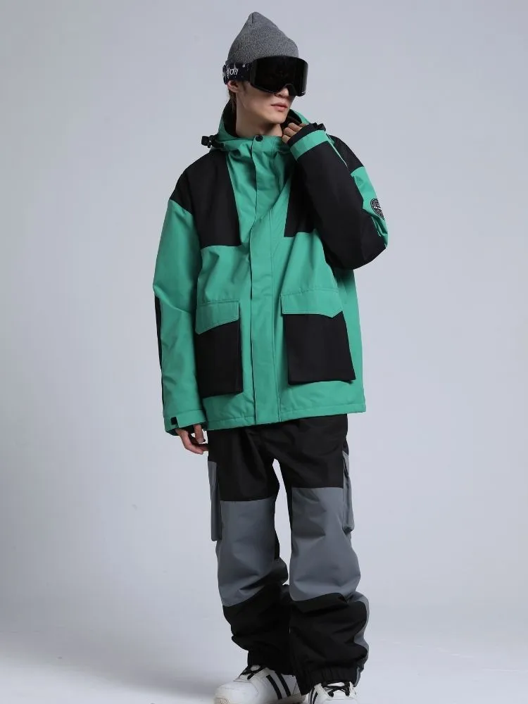 Gsou Snow Colorblock Cargo Snow Jacket - Men's