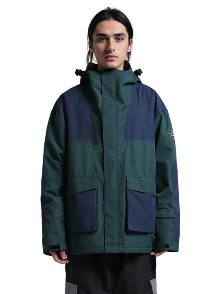 Gsou Snow Colorblock Cargo Snow Jacket - Men's