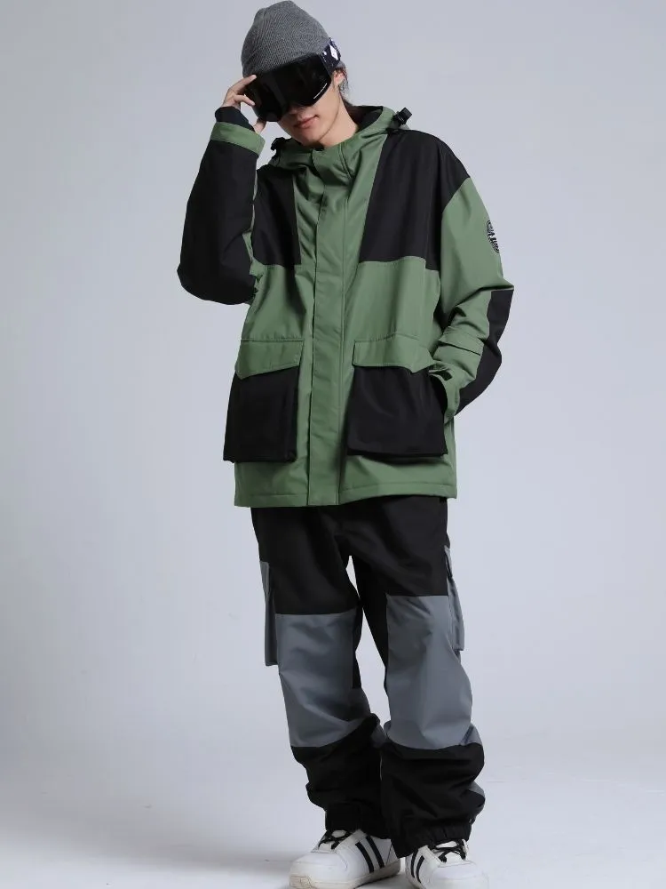 Gsou Snow Colorblock Cargo Snow Jacket - Men's