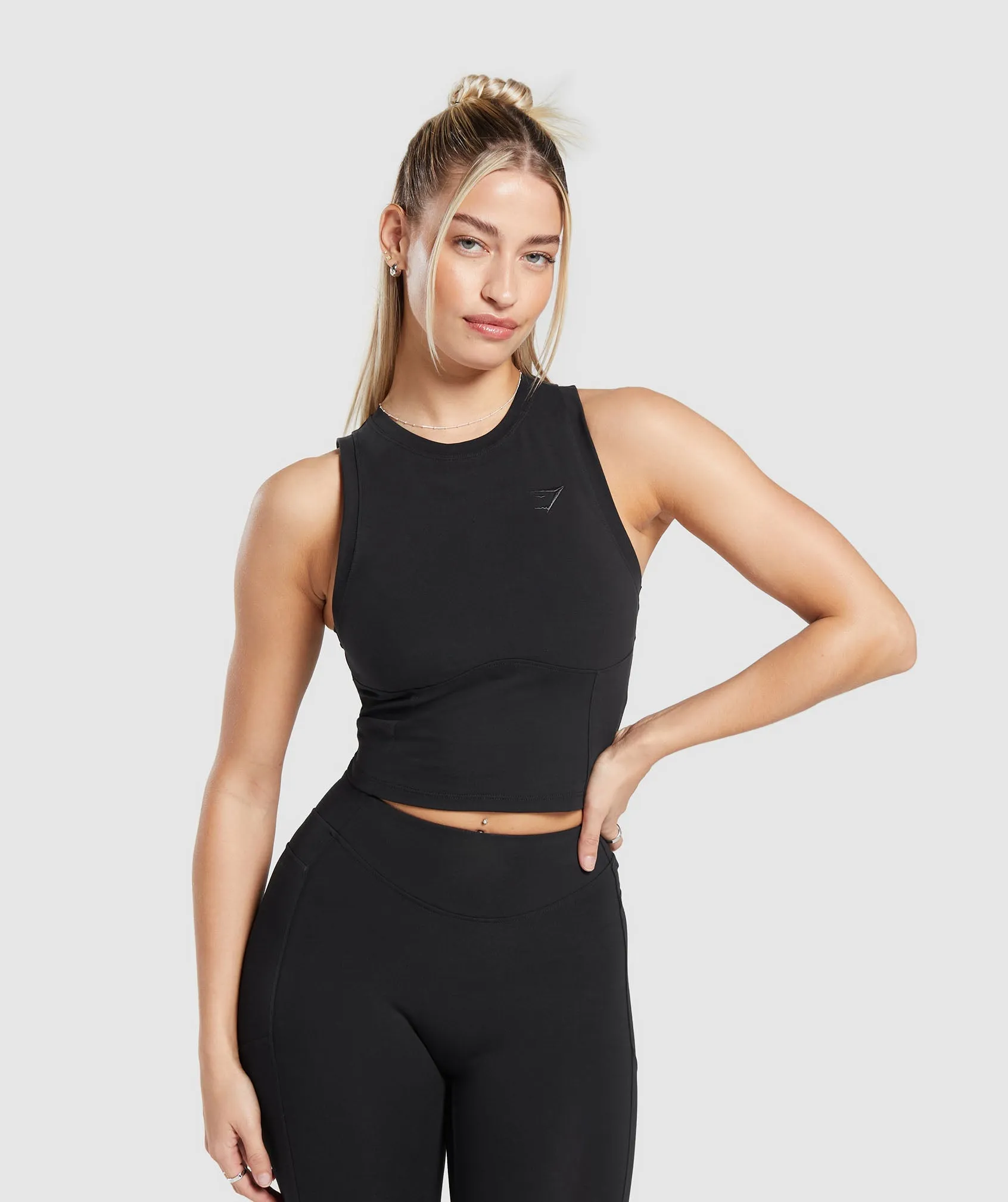 Gymshark Rest Day Cotton Contour Tank - Black