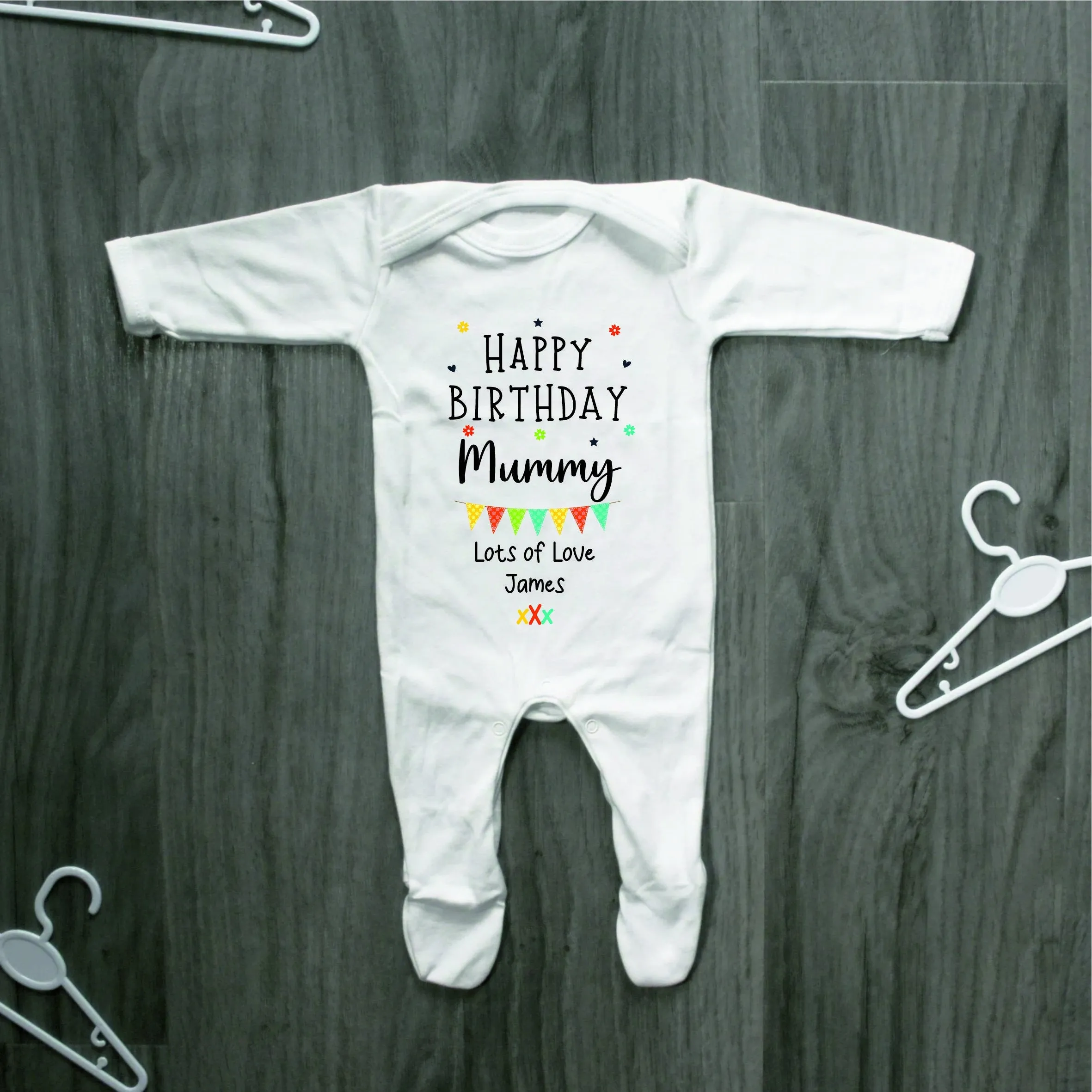 Happy Birthday DADDY Baby Outfit (First Birthday 1st Birthday Mummy, Nanny, Grandad Birthday l New Dad Gift)