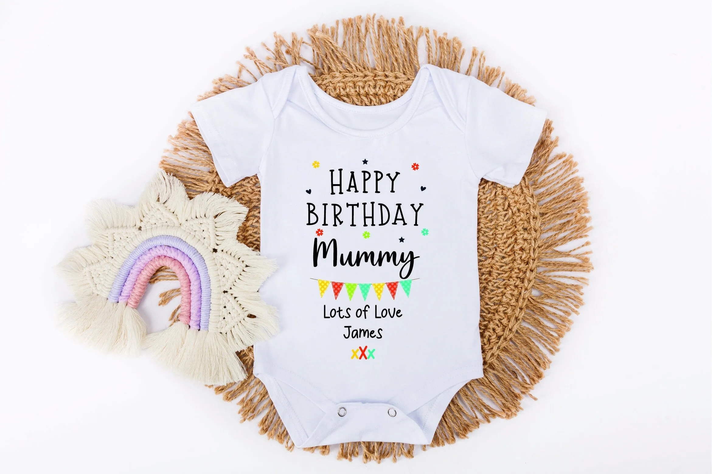 Happy Birthday DADDY Baby Outfit (First Birthday 1st Birthday Mummy, Nanny, Grandad Birthday l New Dad Gift)