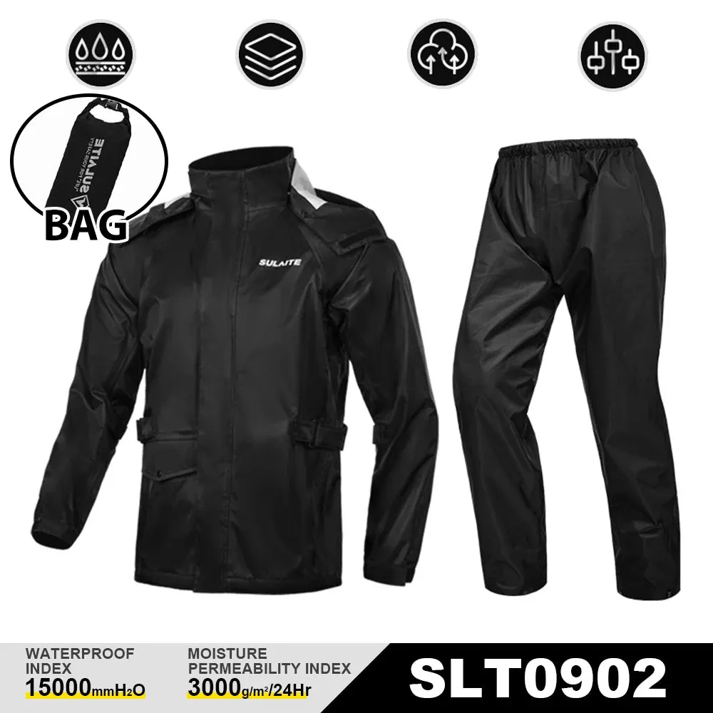 HEROBIKER Unisex Reflective Motorcycle Rain Gear