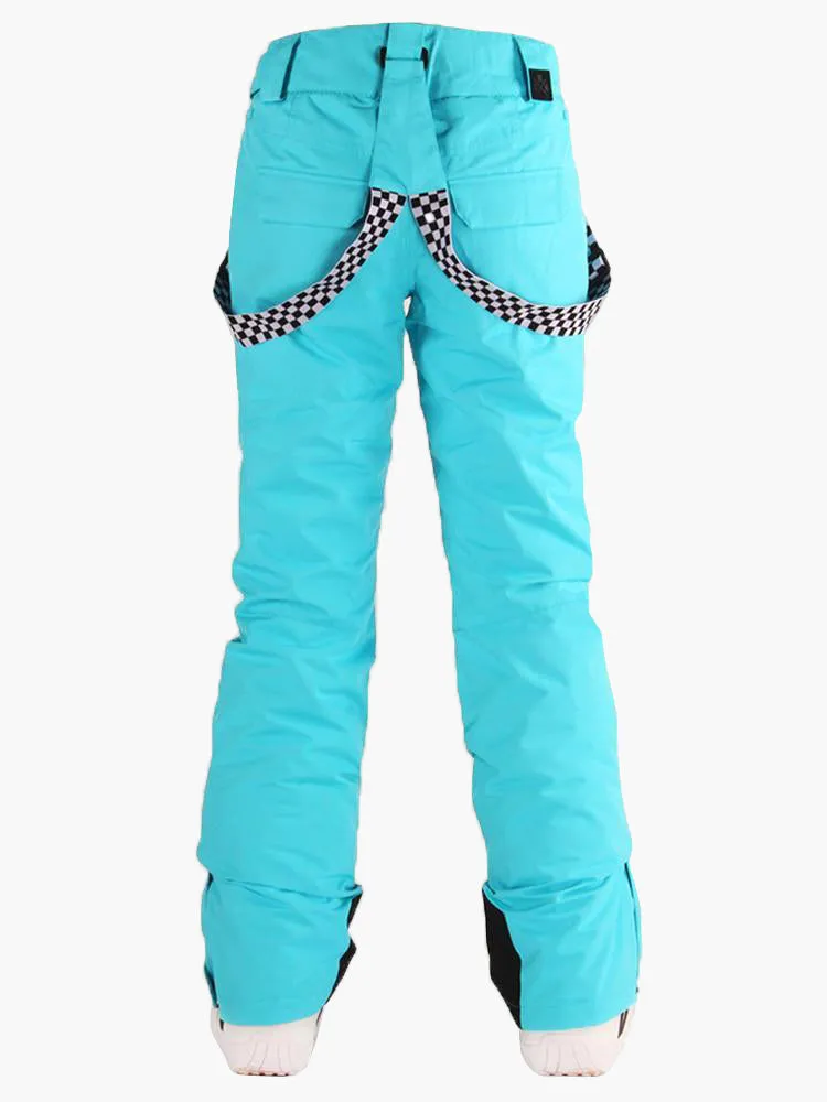 Highland Bib Snowboard & Ski Cyan Pants For Women