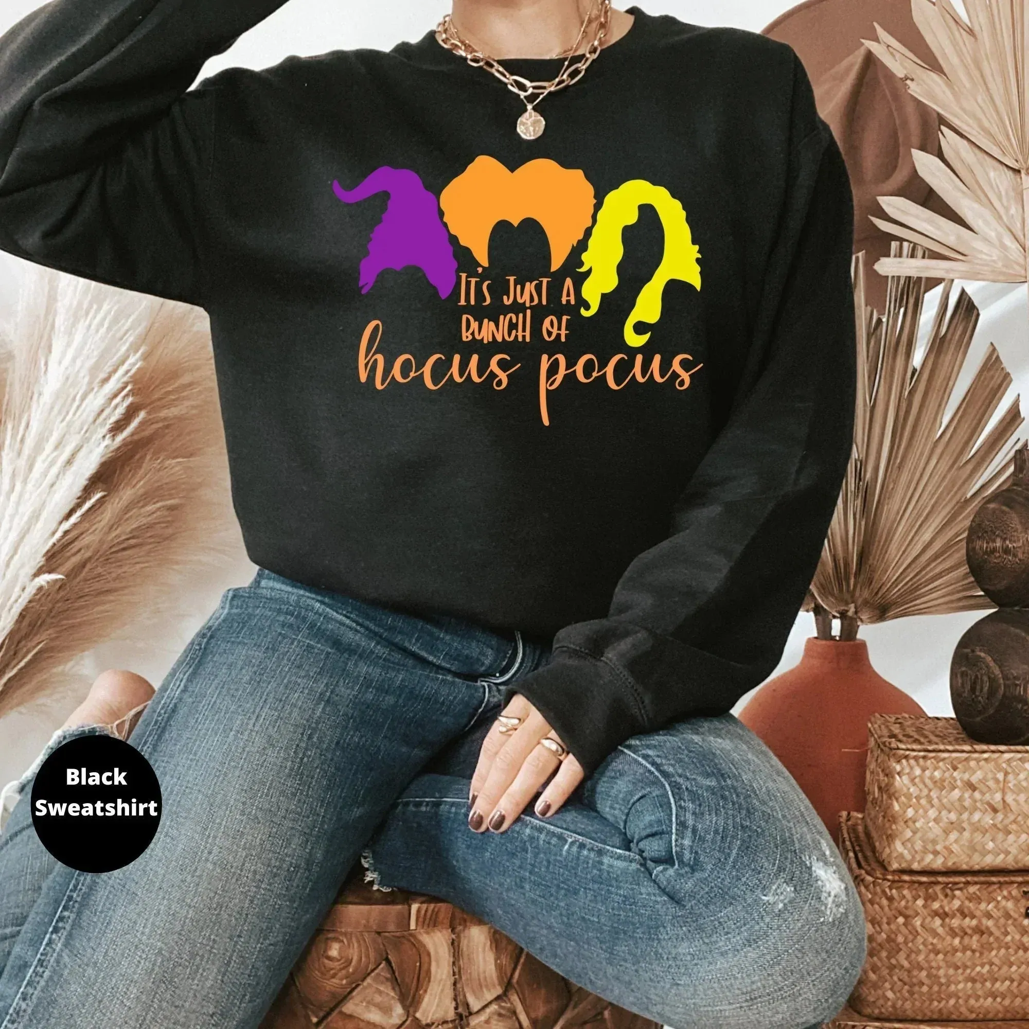 Hocus Pocus Shirt, Halloween Sweater, Halloween Crewneck, Halloween Party, Horror Movie, Sanderson Sisters, Funny Halloween, Girls Halloween