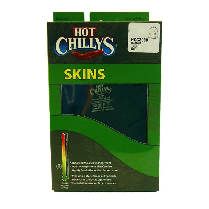 Hot Chillys Youth Skins Top (Black )