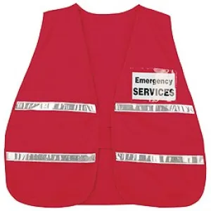 ICV204 MCR Poly,Cotton Safety Vest,21"x48",Red