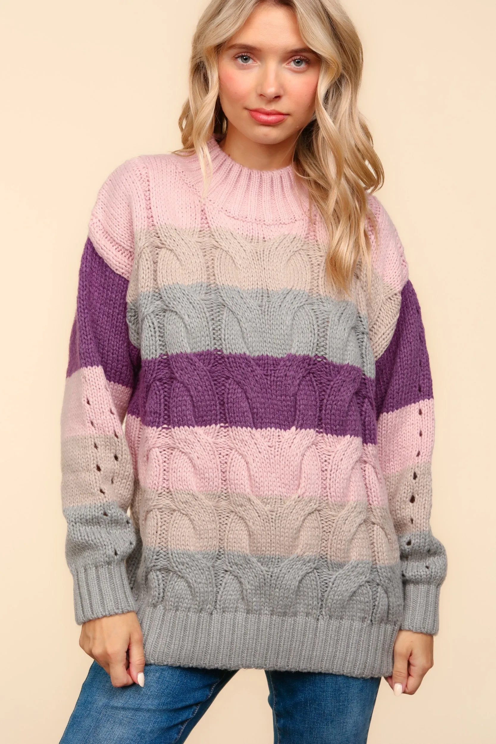 Just Chunk It Cable Knit Sweater